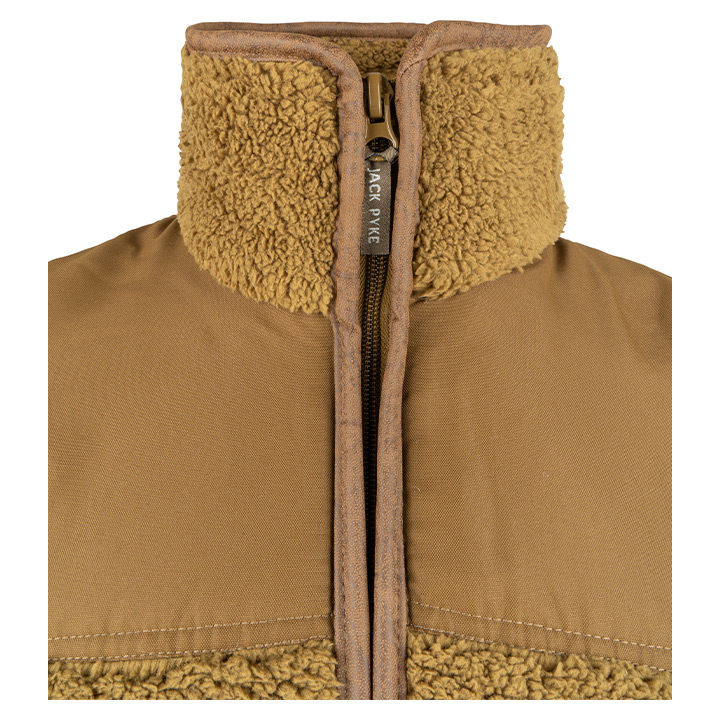 Sherpa Fleece Gilet Camel or Green