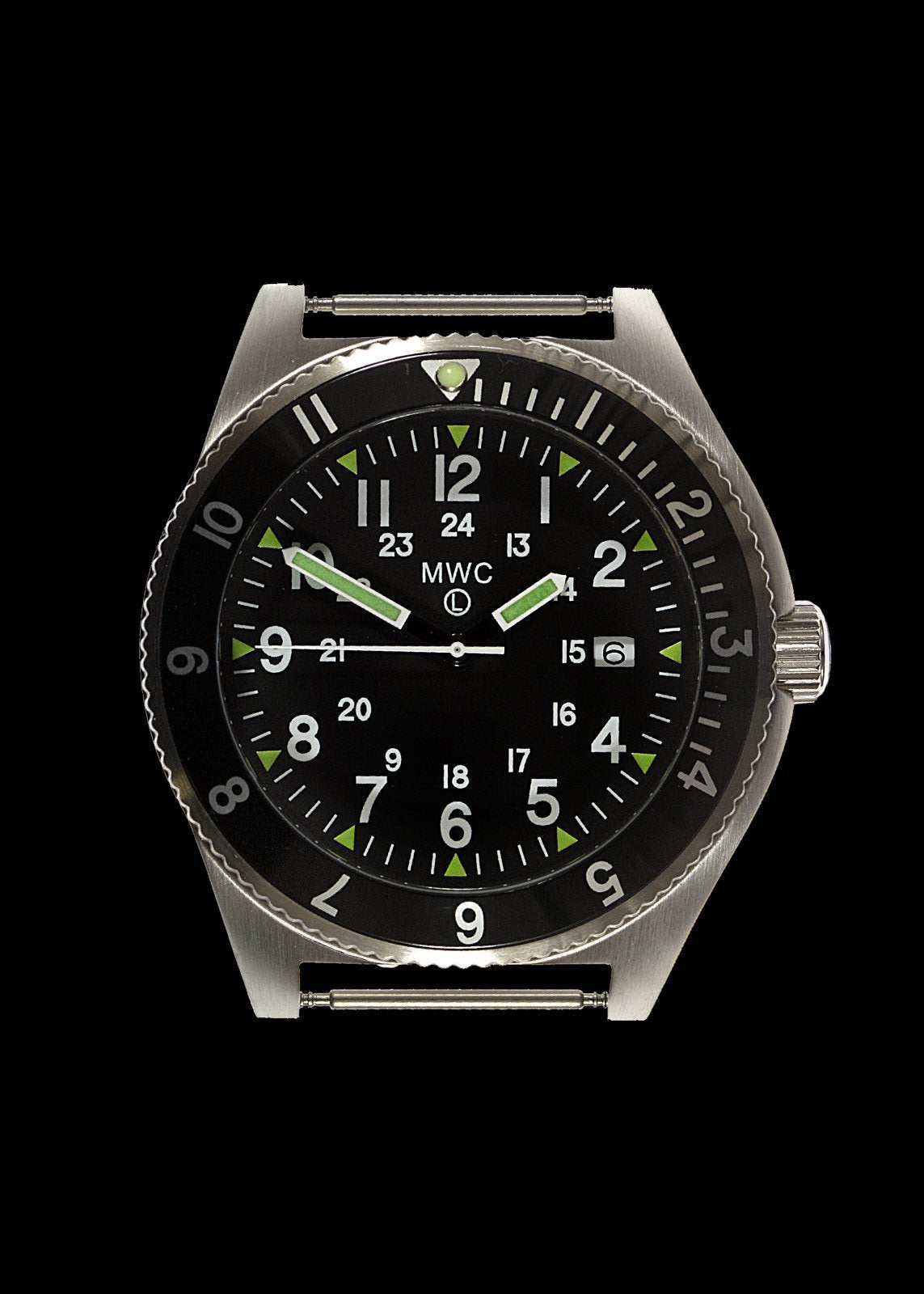 MWC Classic Navigator Watch - 300m Water Resistant Stainless Steel Navigator Watch with Super Luminova