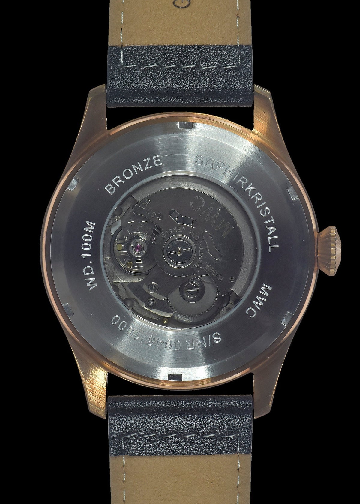 m Limited Edition Bronze XL Luftwaffe Pattern Military Aviators Watch with Sapphire Crystal (Retro Dial Version)