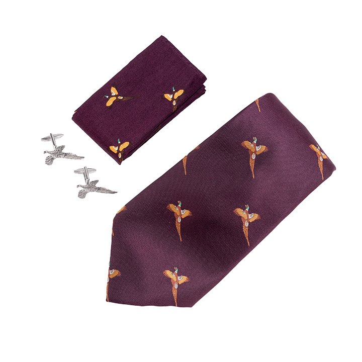 Jack Pyke - Pheasant Tie, Hanky and Cufflink Gift Set