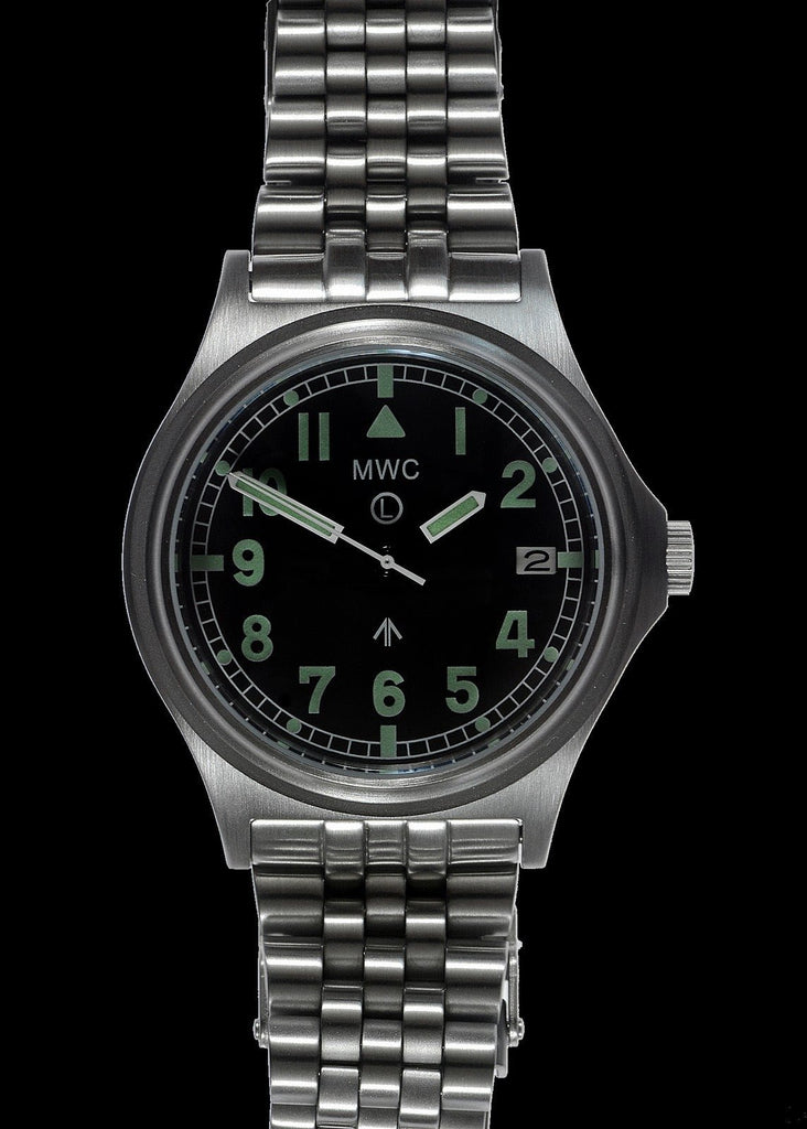 MWC Infantry Watch - G10 300m / 1000ft Water resistant Stainless Steel Military Watch with Sapphire Crystal on Bracelet