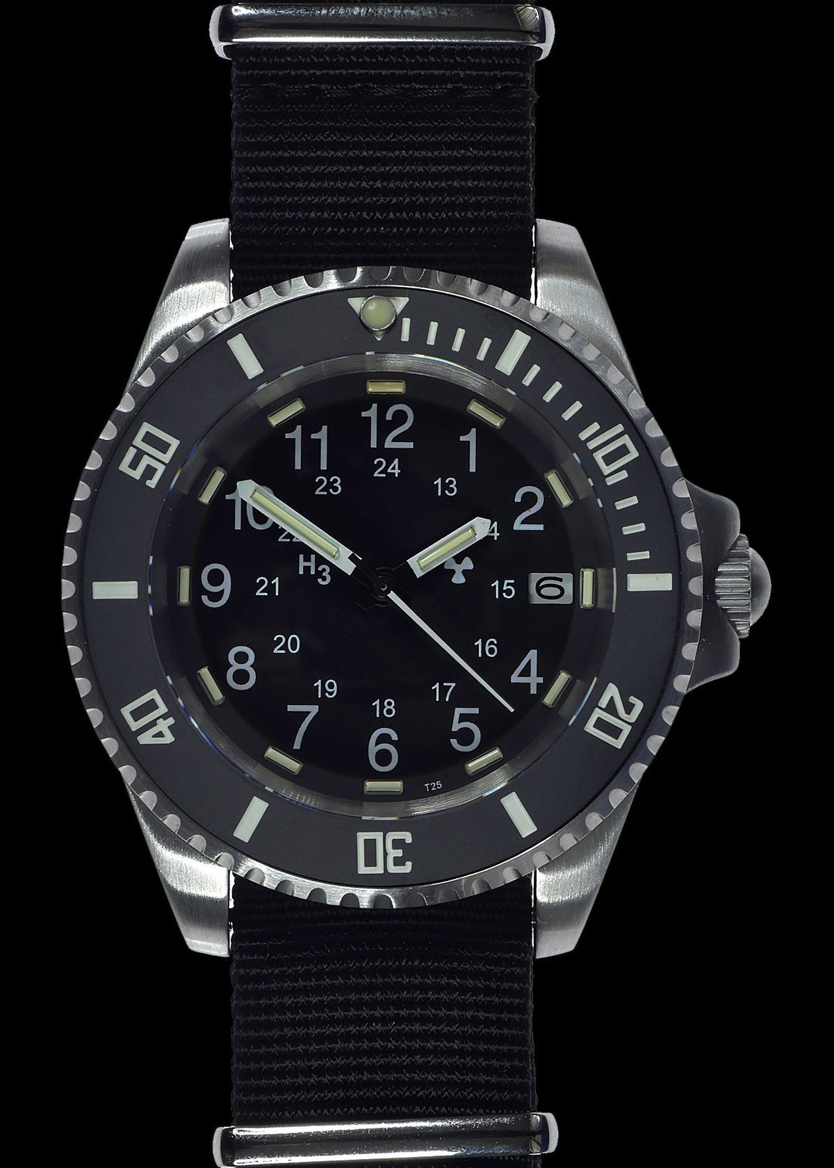 MWC Divers Watch - 24 Jewel 300m Automatic Military Divers Watch, Tritium GTLS, Sapphire Crystal, Ceramic Bezel