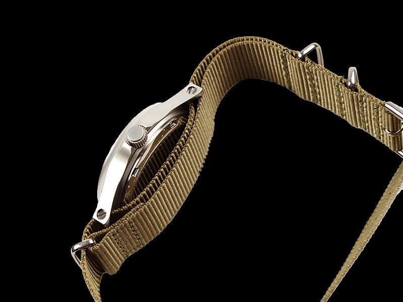 MWC Infantry Watch - G10 LM Non Date Stainless Steel Military Watch (Desert Strap)
