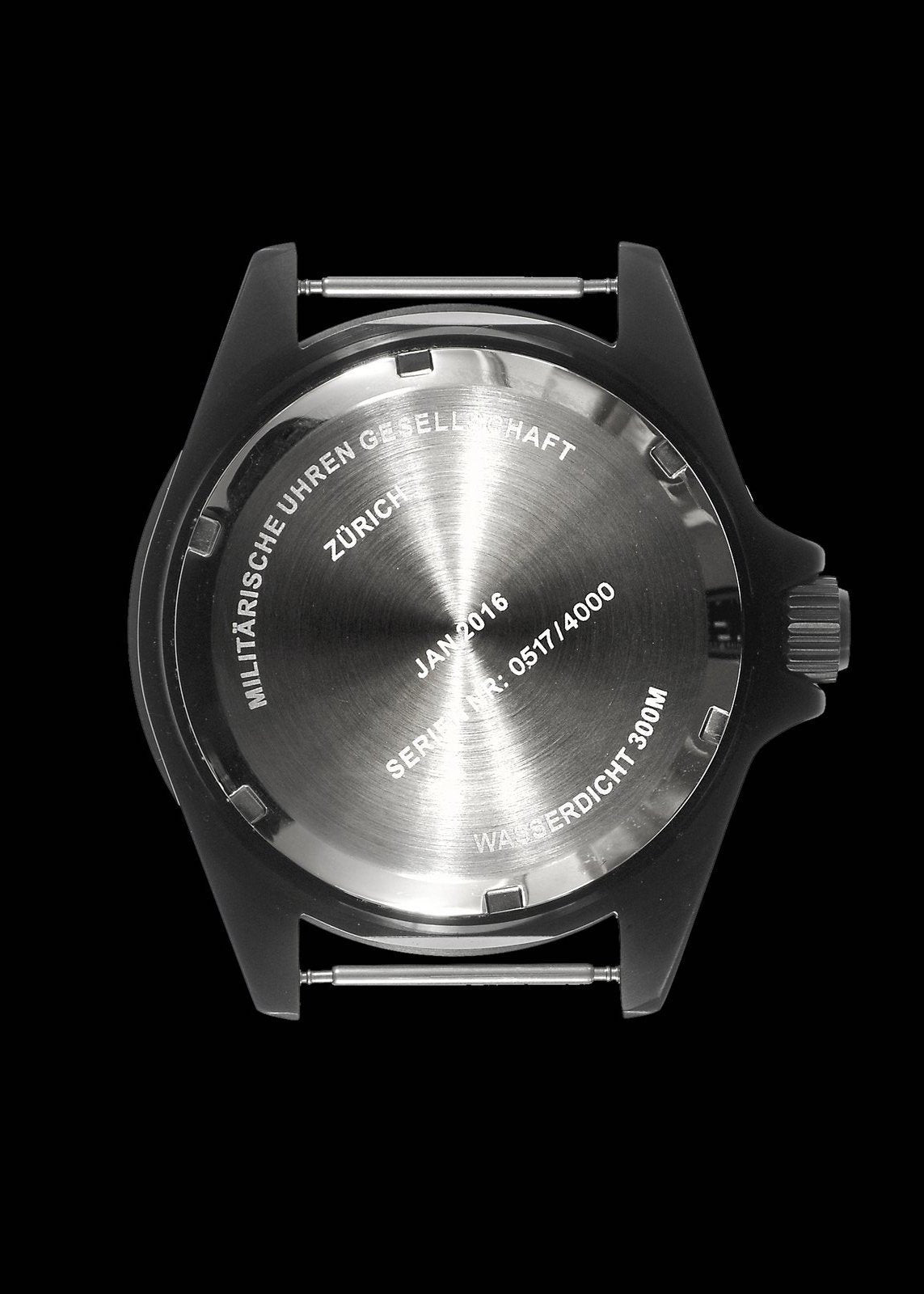 MWC Classic Watch - GMT Dual Timezone PVD Military Watch on Matching Steel Bracelet