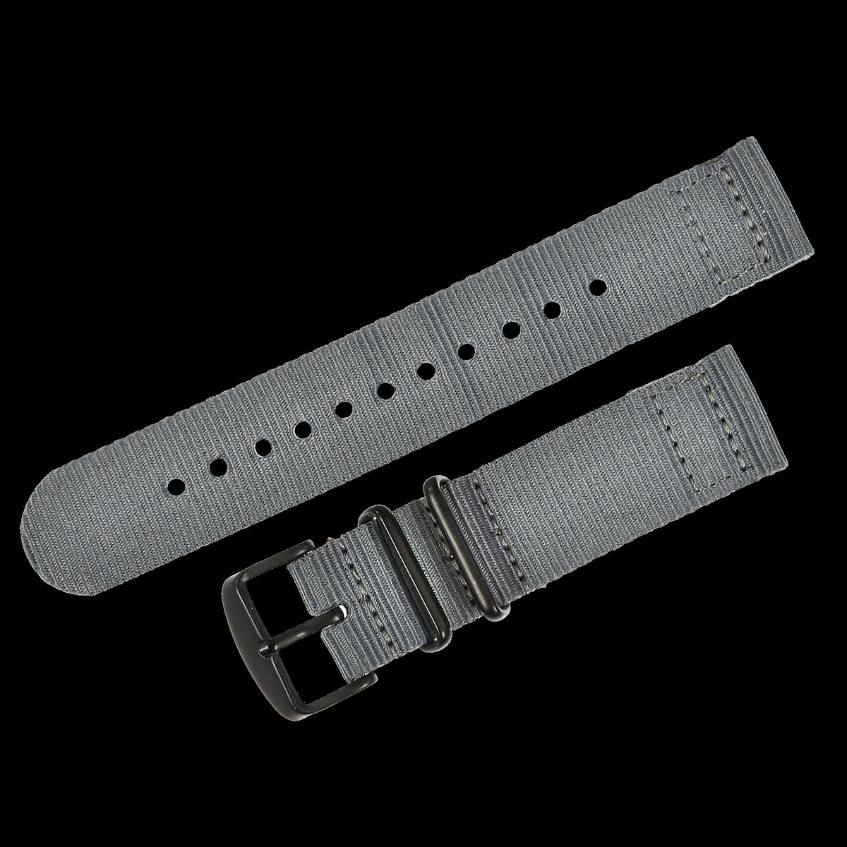 MWC Watch Strap - 20mm - NATO Military Ballistic Nylon with Black PVD Fasteners - 2 Piece
