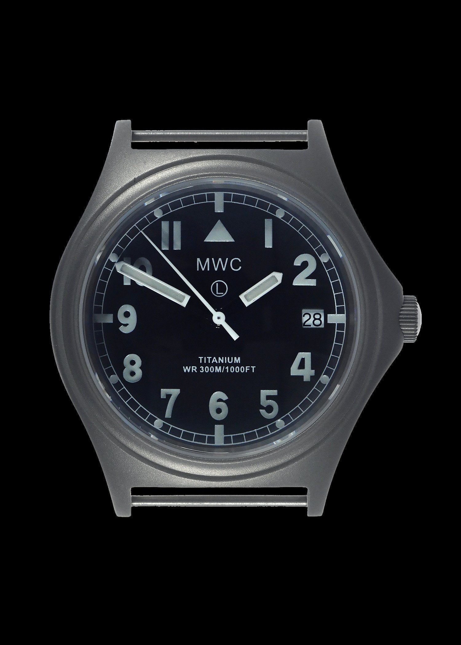 MWC Infantry Watch - Titanium General Service, 300m Water Resistant, 10 Yr Battery, Luminova, Sapphire Crystal, 12 Dial (Date Version)