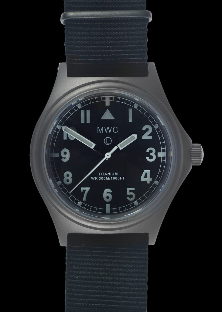 MWC Infantry Watch - Titanium General Service, 300m Water Resistant, 10 Yr Battery, Luminova, Sapphire Crystal, 12 Dial (Non Date Version)