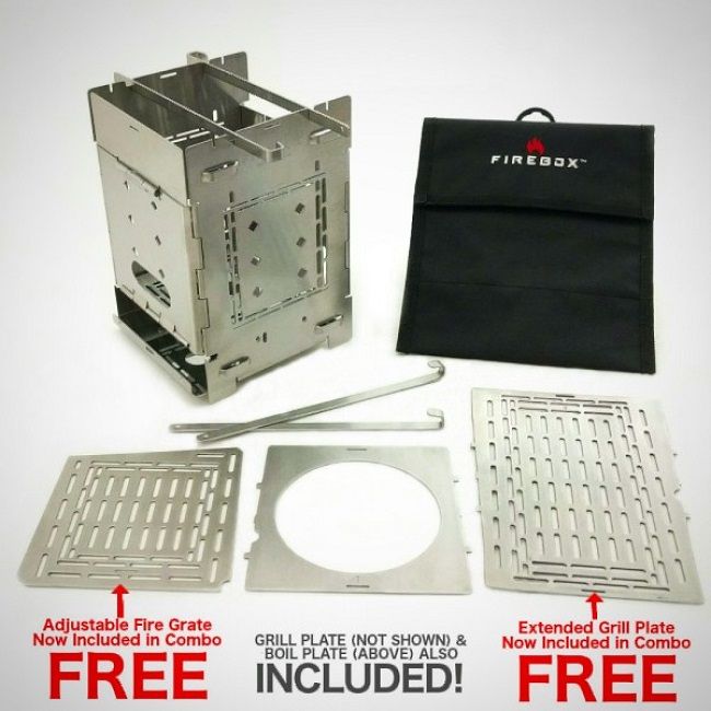 Folding Firebox Campfire Stove (Gen 2) - Deluxe Kit