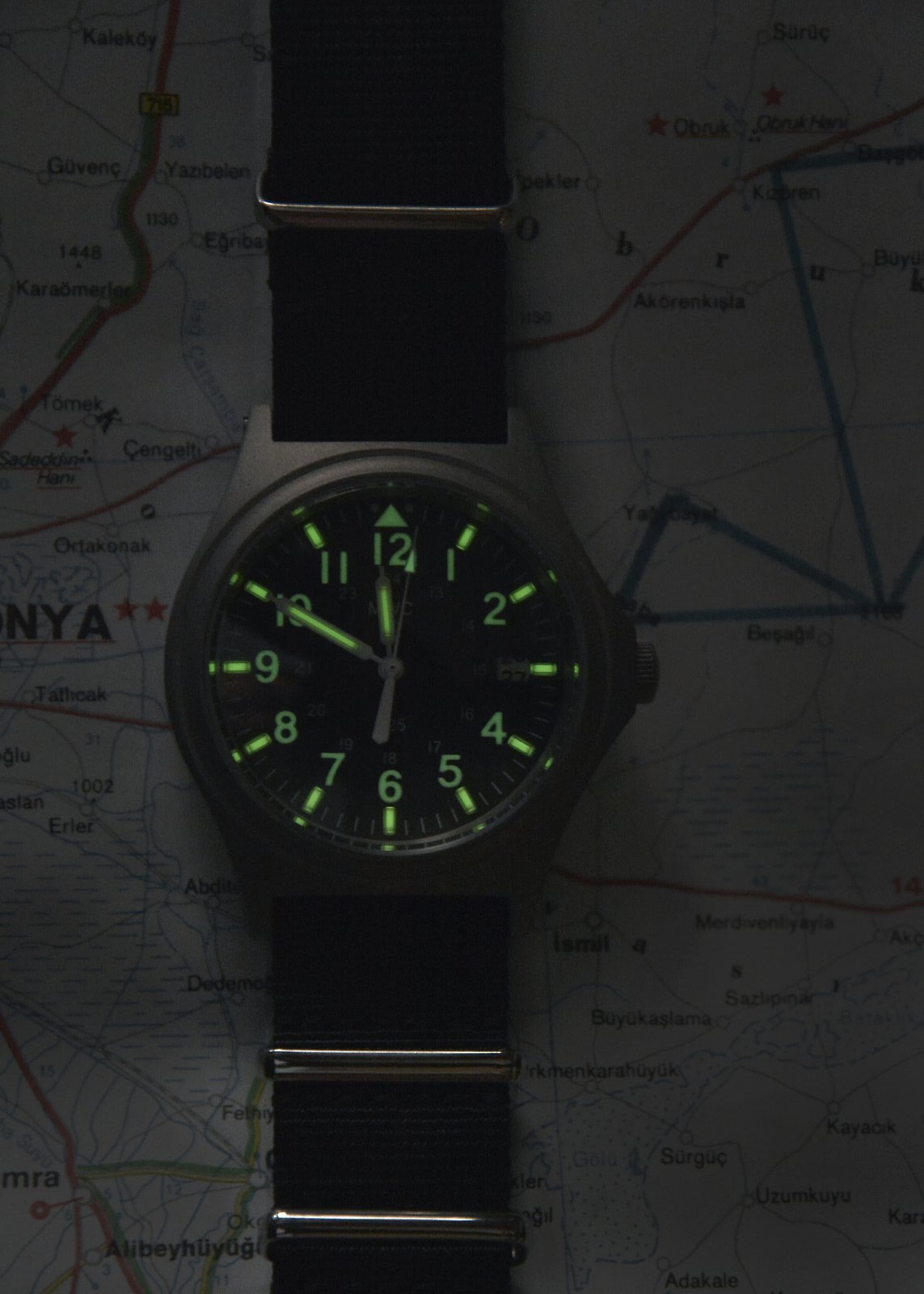 MWC Infantry Watch - G10SL MKVI 300m Water Resistant PVD Military Watch with GTLS Tritium Light Sources and Sapphire Crystal
