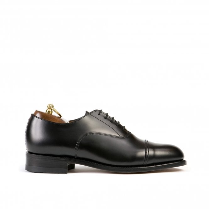 Sanders Oxford Black Leather RAF Officers Shoes New Made in the UK