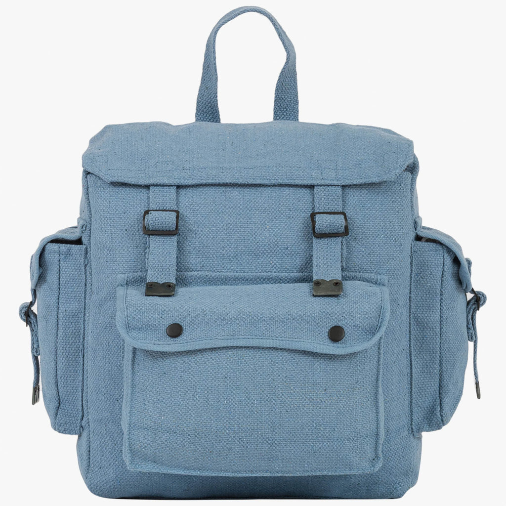 LARGE WEBBING BACKPACK WITH POCKETS