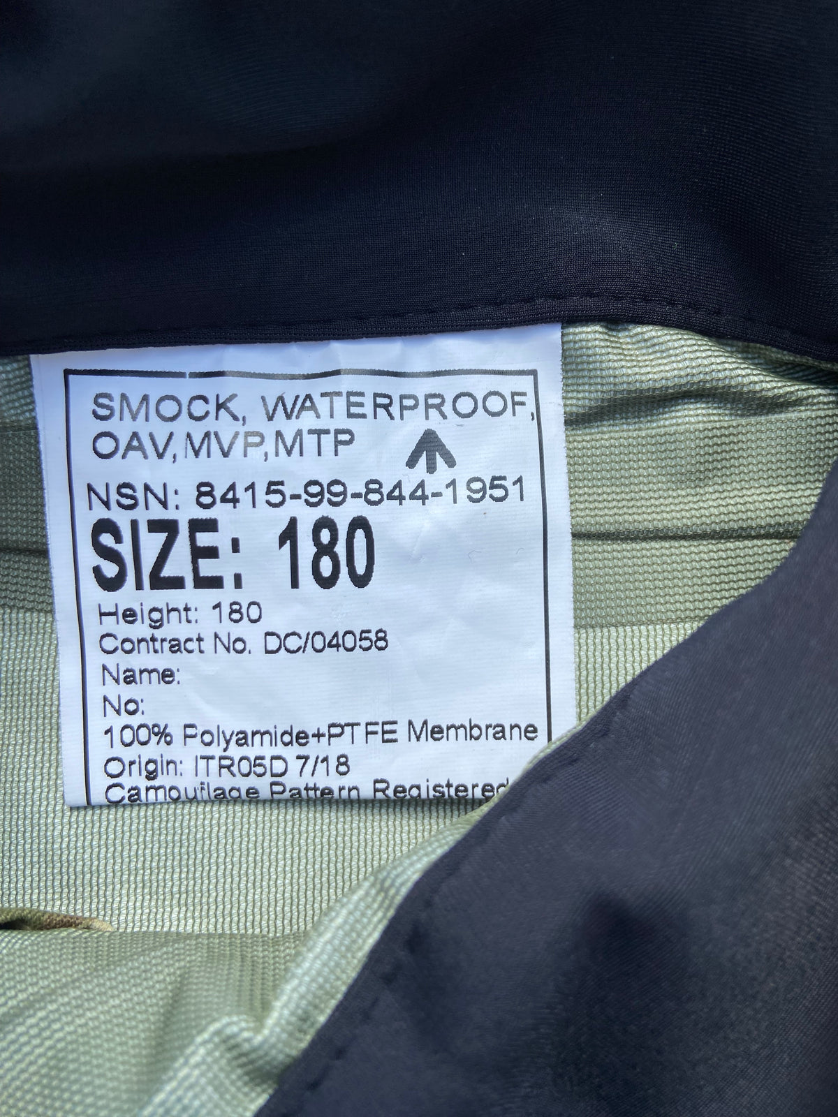 New Waterproof MTP Jacket Offensive Action Vehicles (OAV) Multicam MVP Gortex Jacket / Smock New