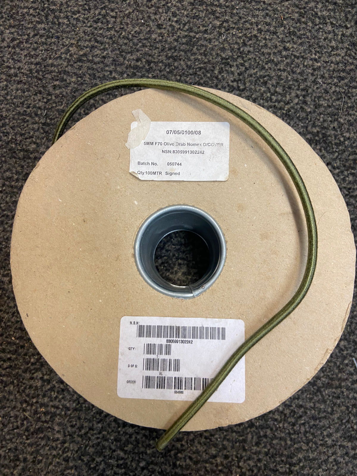 British Military Bungee cord 5 mm 100 metres Roll