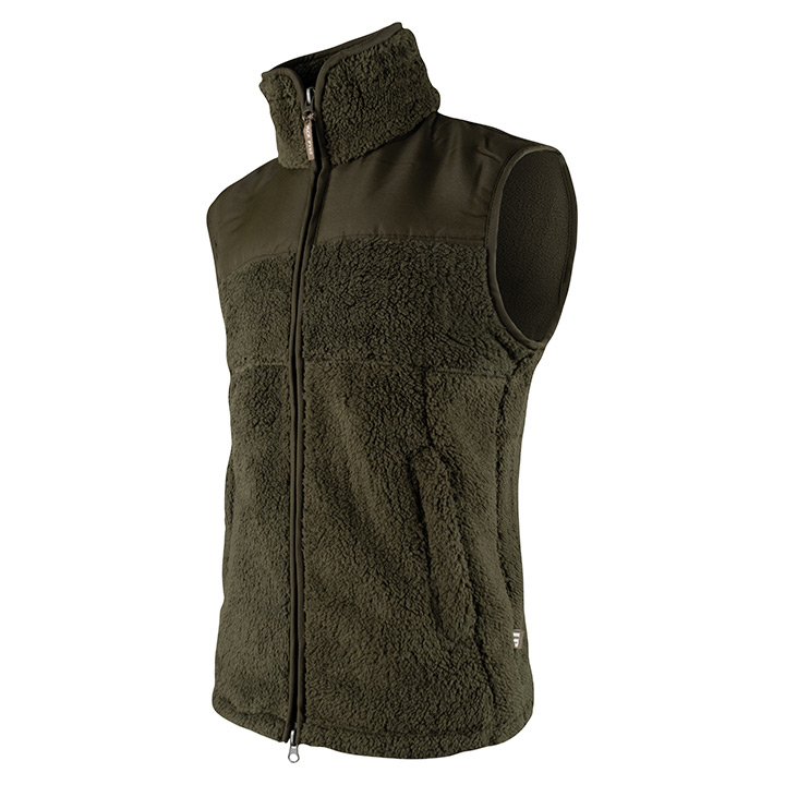 Sherpa Fleece Gilet Camel or Green