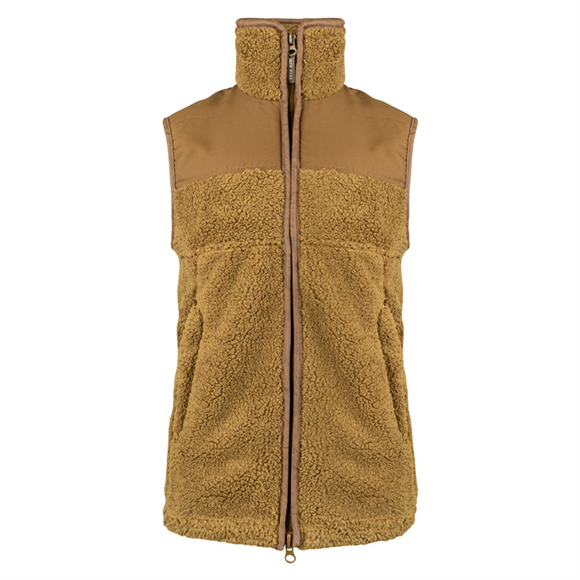 Sherpa Fleece Gilet Camel or Green