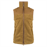 Sherpa Fleece Gilet Camel or Green