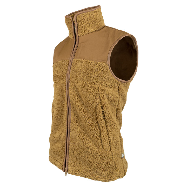 Sherpa Fleece Gilet Camel or Green