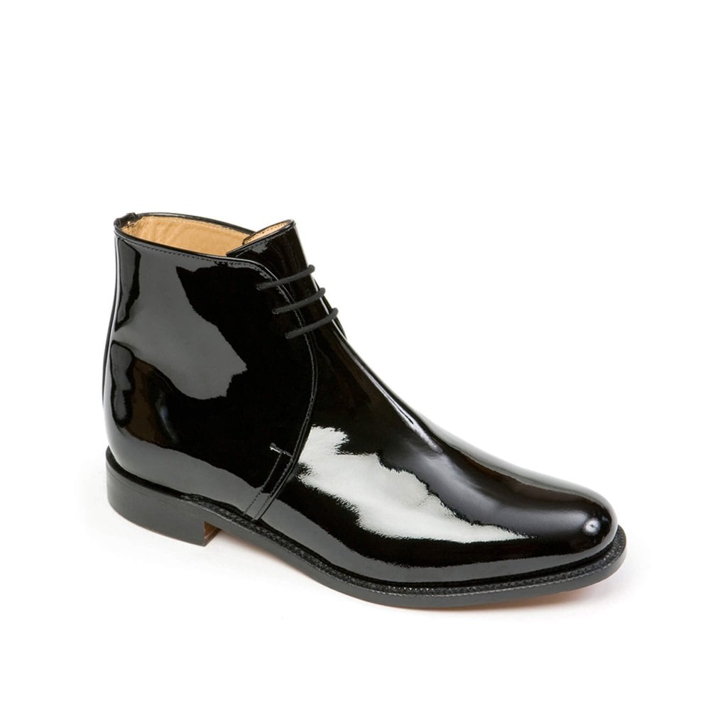 British Army George Boots Patent leather Made by Sanders in the UK new
