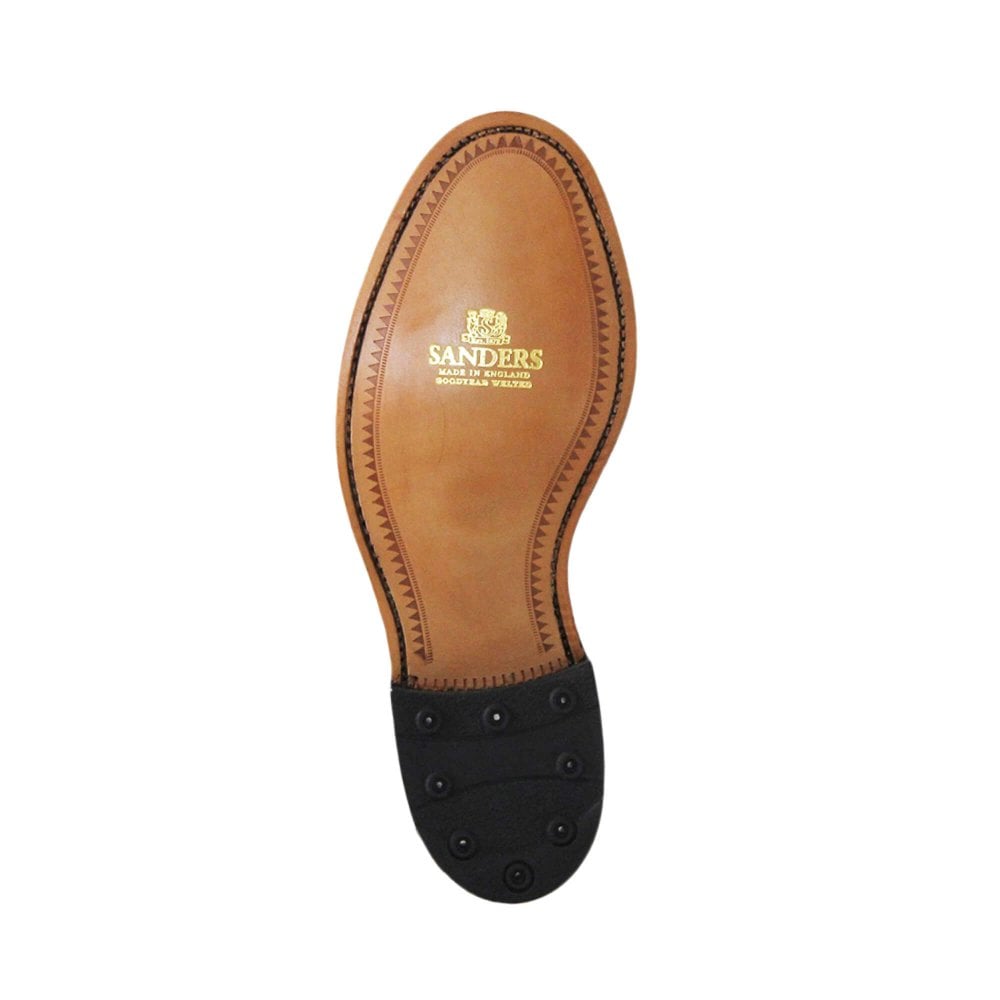 Sanders British Army/ Royal Marine  Oxford Brown Shoes with Polished Leather Cap Oxford