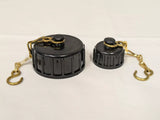 British Army Black Plastic 20L Jerry Can Water Container Replacement Lids Caps set