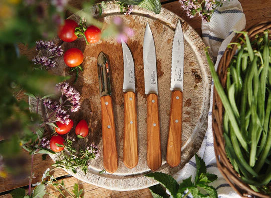 Opinel Olive Wood 4pc Kitchen Knife Set