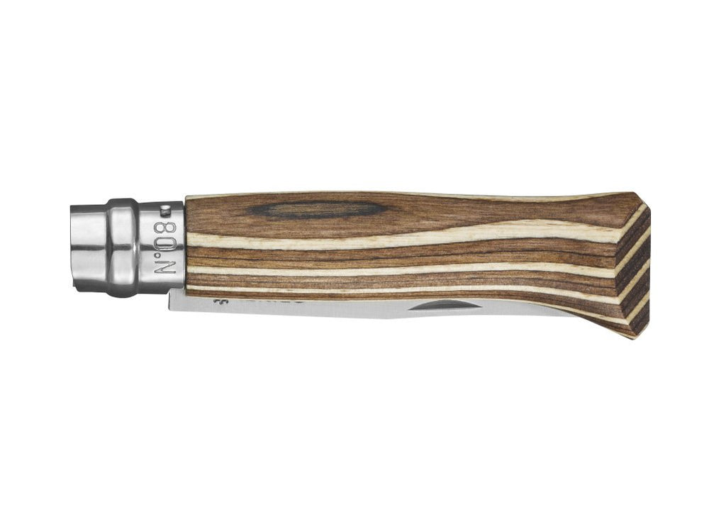Opinel - No.8 Laminated Birch Knife - Brown