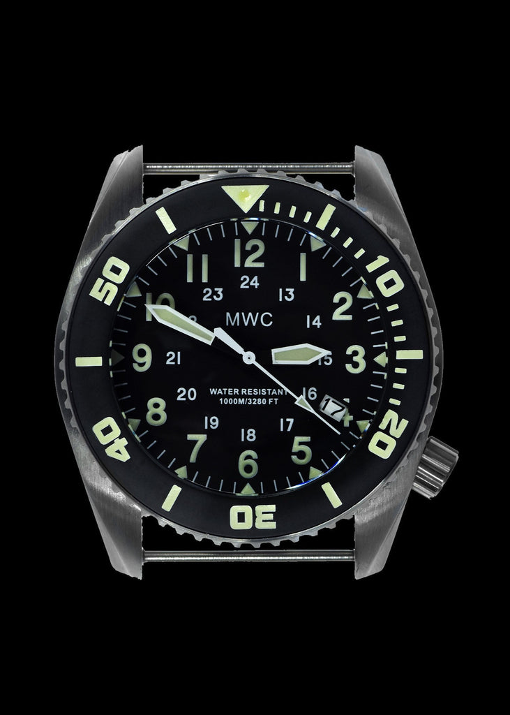 MWC Divers Watch - Depthmaster 12/24, 100atm/3,280ft/1000m Water Resistant, Stainless Steel, Helium Valve (Automatic)