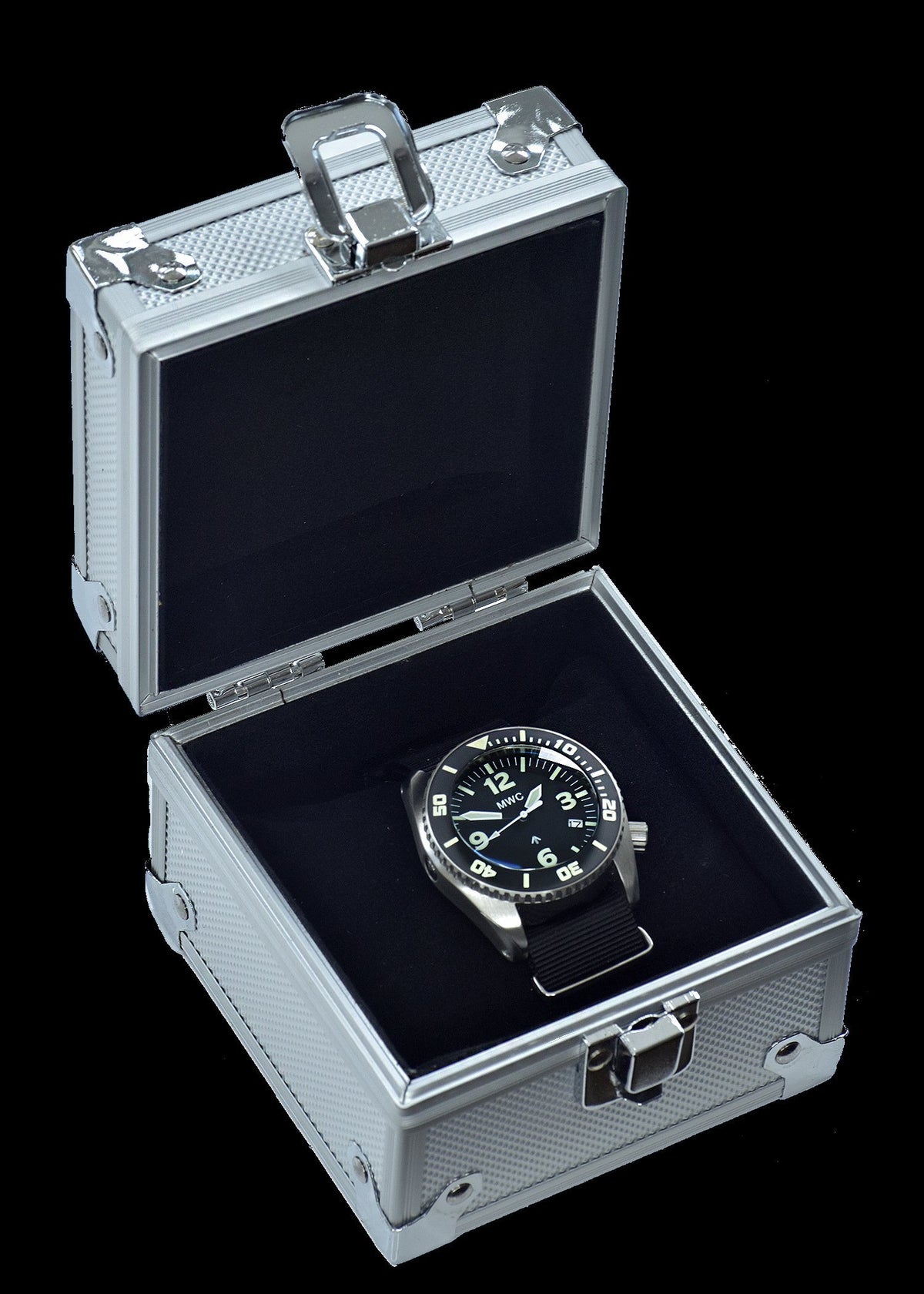 MWC Divers Watch - Depthmaster, 100atm / 3,280ft / 1000m Water Resistant Military Divers Watch, Stainless Steel Case, Helium Valve (Quartz)
