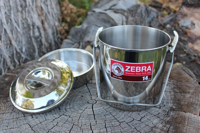 Zebra 14cm Loop Handle Pot (Plastic Clips)