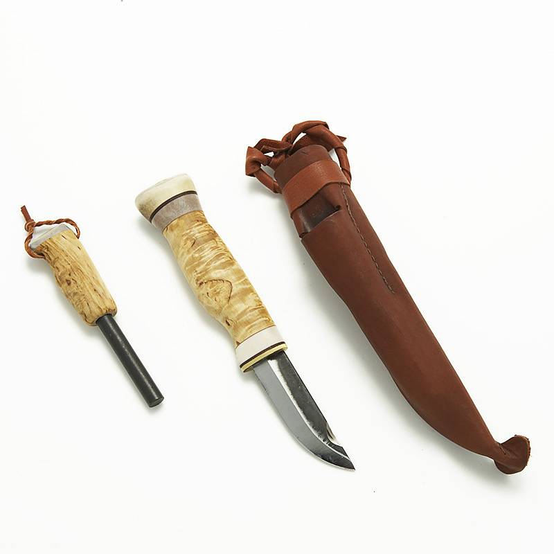 Wood Jewel - Survival Knife 3" blade & Army Firestriker Steel (102350)