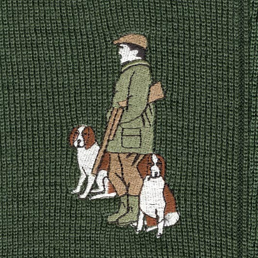 Embroidery - Man and Spaniel Shooting