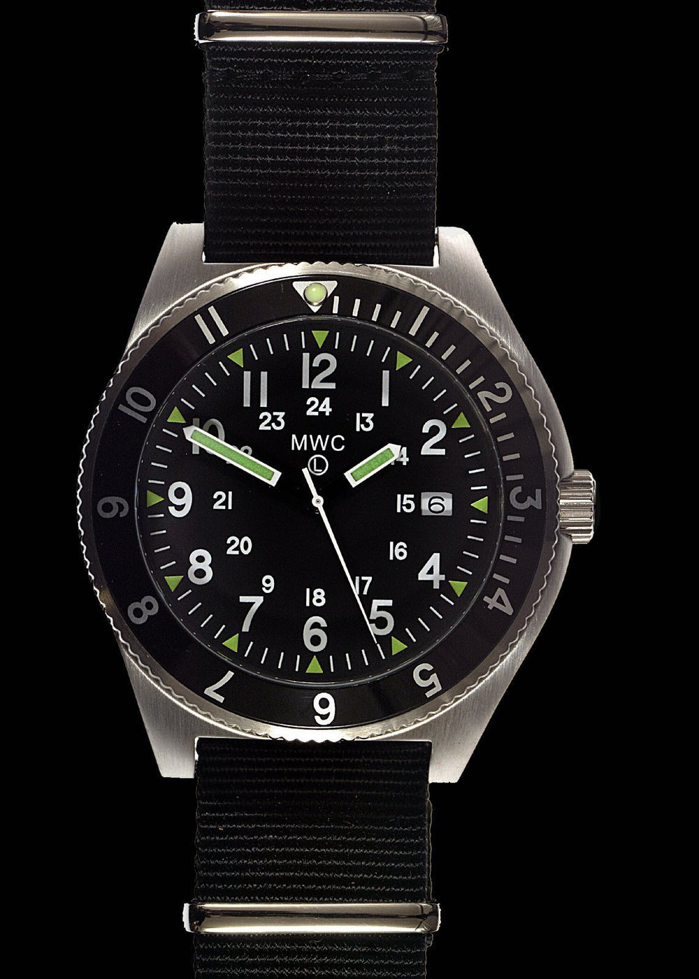 MWC Classic Navigator Watch - 300m Water Resistant Stainless Steel Navigator Watch with Super Luminova