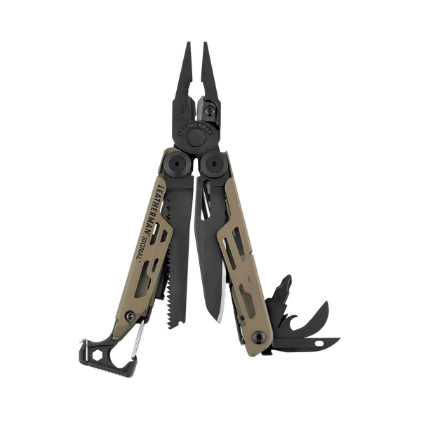 Leatherman Signal Multi-Tool - Coyote & Black + Nylon Pouch