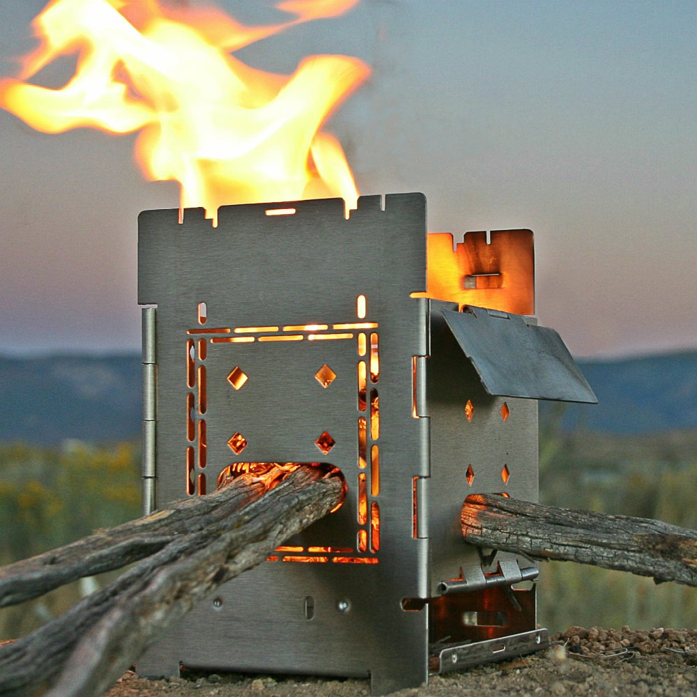 Folding Firebox Campfire Stove (Gen 2) - Deluxe Kit