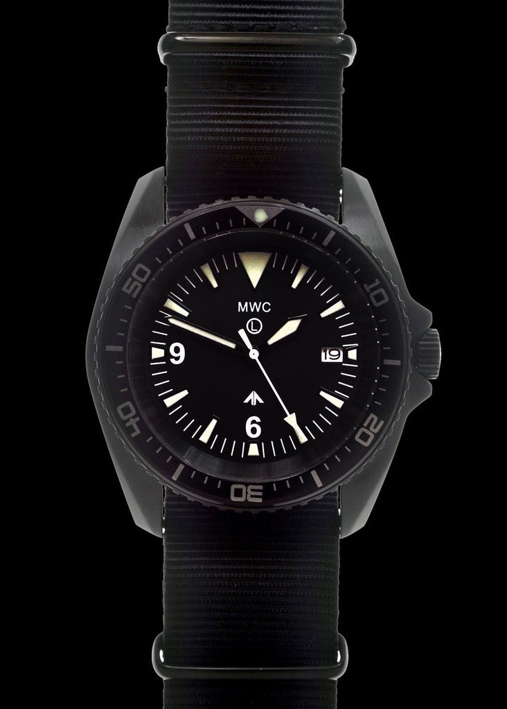 MWC Divers Watch - Military Divers Watch in PVD Steel Case with Sapphire Crystal and Ceramic Bezel (Quartz)