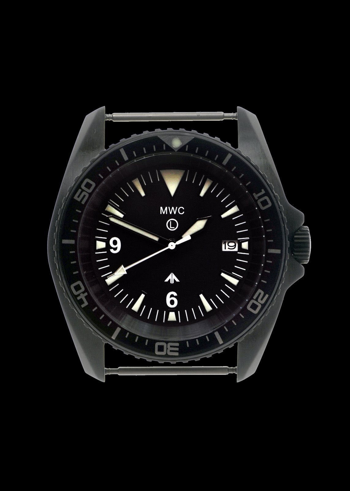 MWC Divers Watch - Military Divers Watch in PVD Steel Case with Sapphire Crystal and Ceramic Bezel (Quartz)