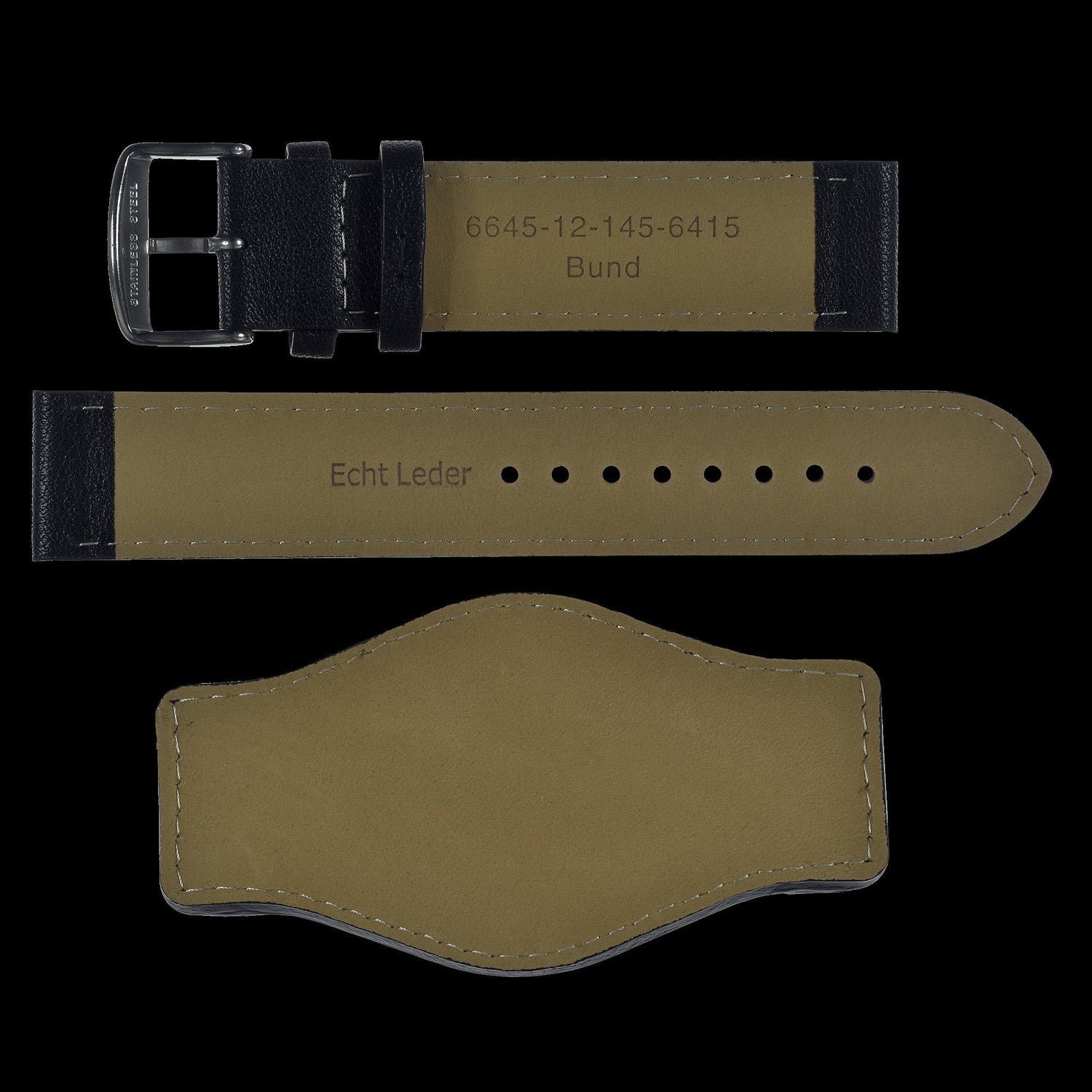 MWC Watch Strap - 20mm - German Luftwaffe / Bund Aviators Leather