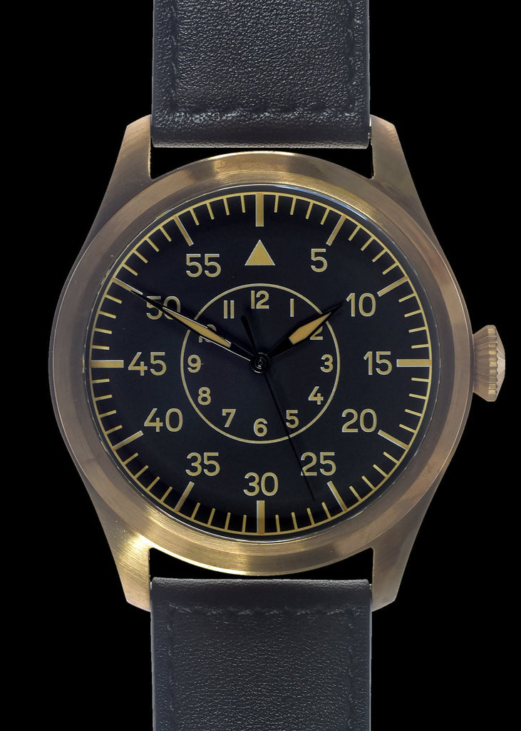 m Limited Edition Bronze XL Luftwaffe Pattern Military Aviators Watch with Sapphire Crystal (Retro Dial Version)