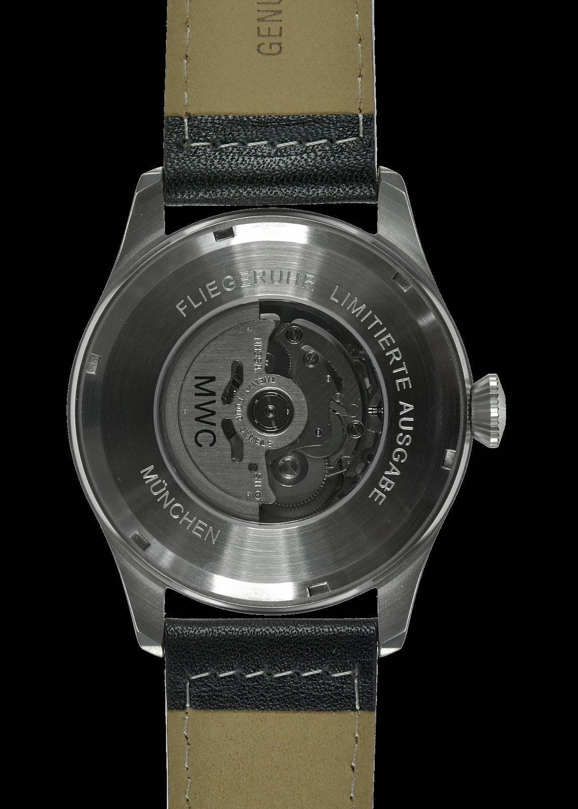MWC Classic Pilots Watch - 46mm Limited Edition XL Luftwaffe Pattern Military Aviators Watch (Retro Dial Version)