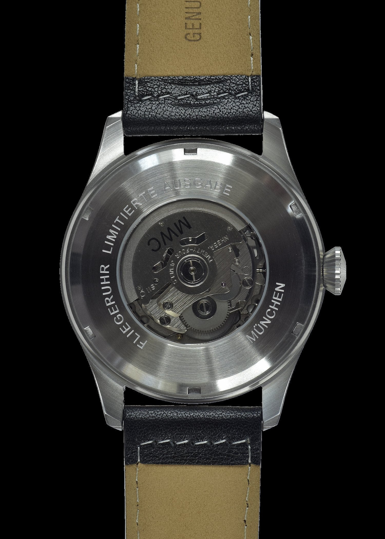 MWC Classic Pilots Watch - 46mm Limited Edition XL Military Pilots Watch with Sweep Second Hand