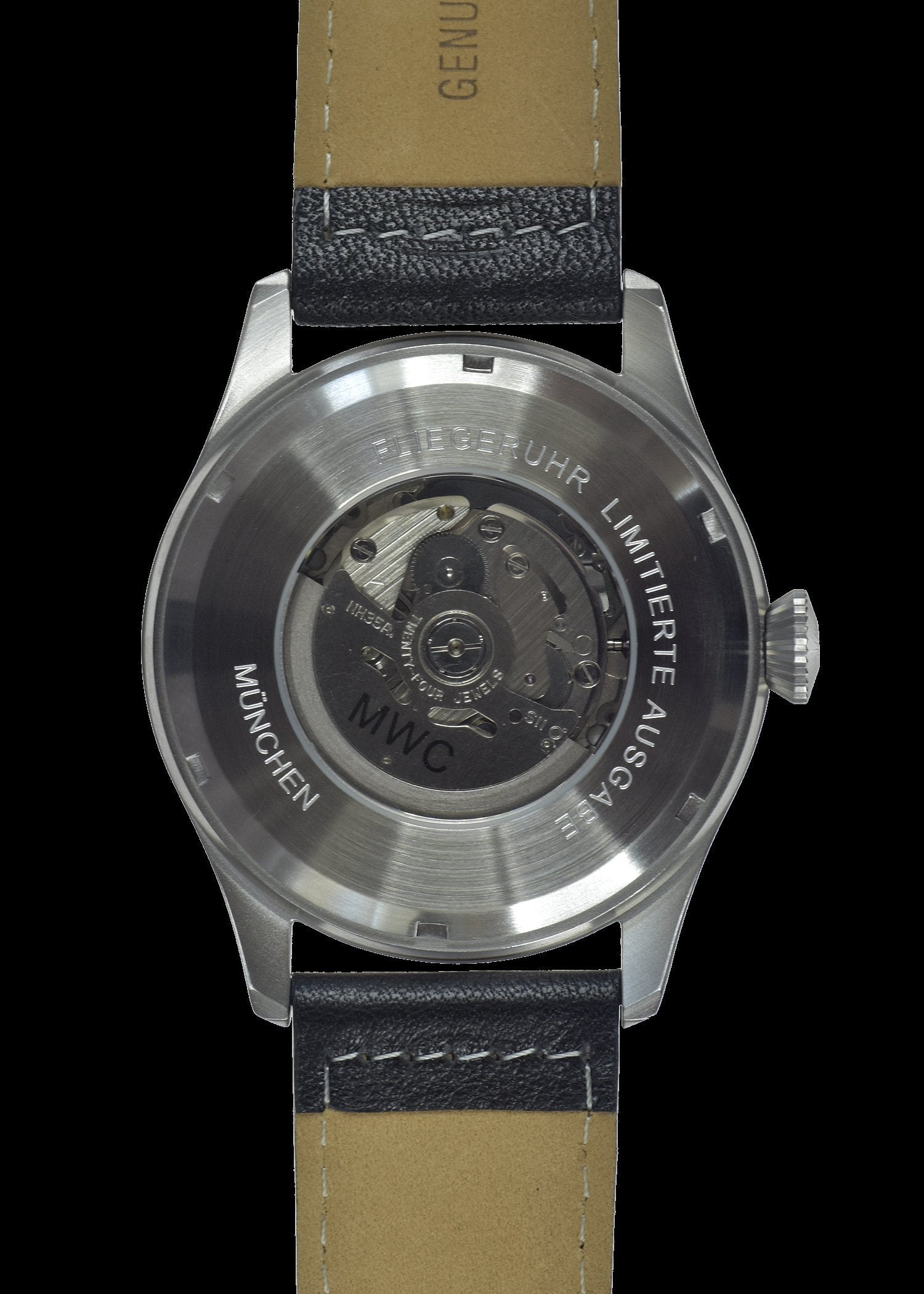 MWC Classic Pilots Watch - 46mm Limited Edition XL Military Pilots Watch with Sweep Second Hand (Unbranded)