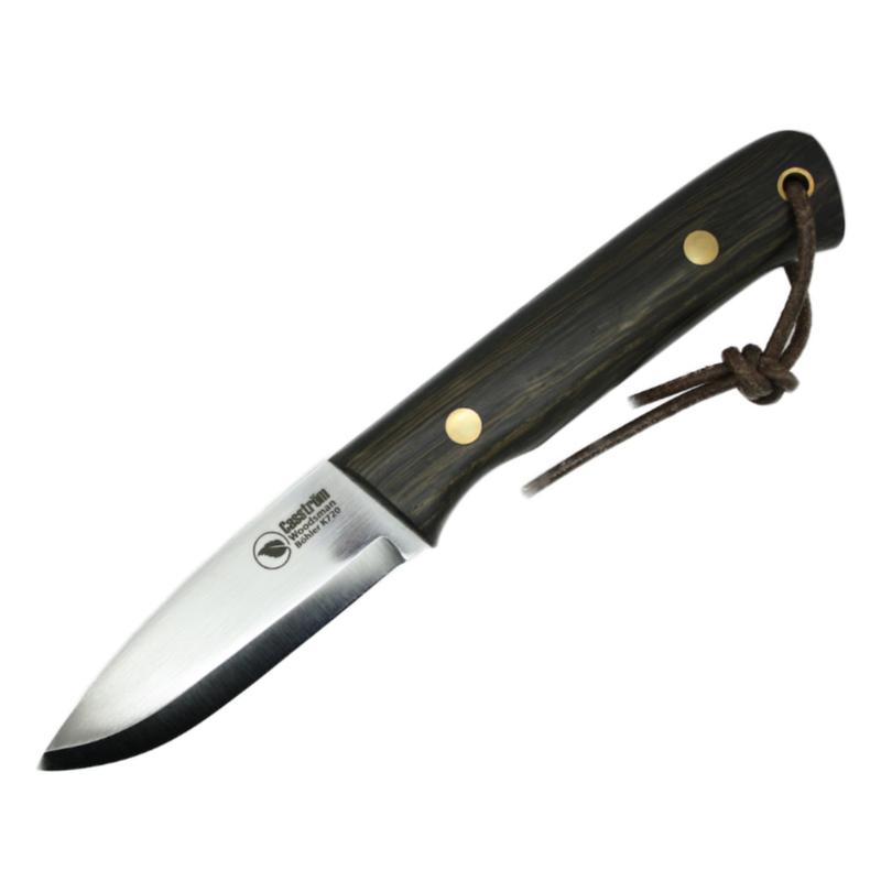 Caastrom Woodsman with Fire Striker Bog Oak Carbon Steel Scandi