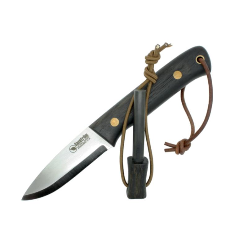 Caastrom Woodsman with Fire Striker Bog Oak Carbon Steel Scandi