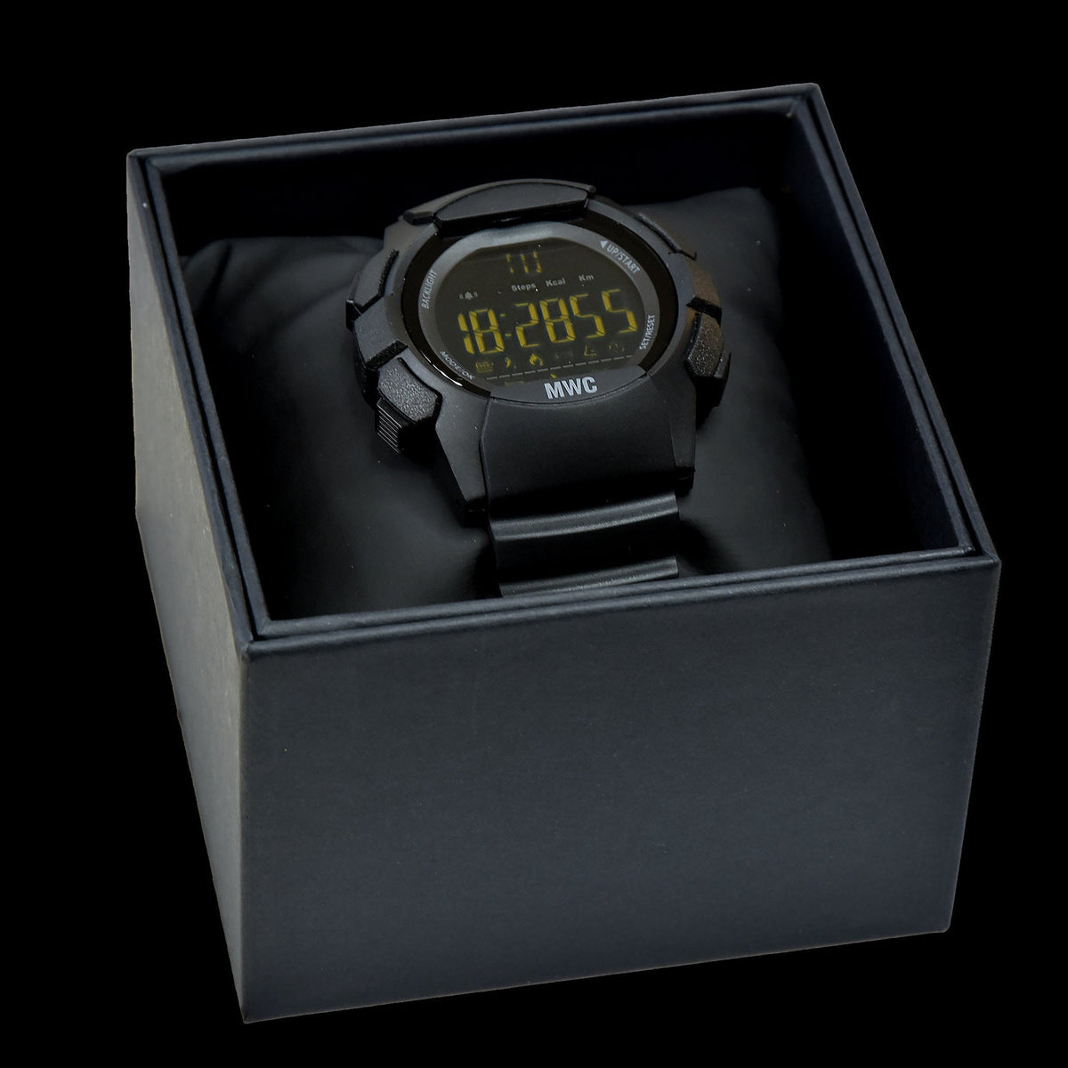 MWC Digital Military Watch with Bluetooth, Step Counter, 100m (330ft) Water Resistance, Remote Camera and Android / iOS Compatibility