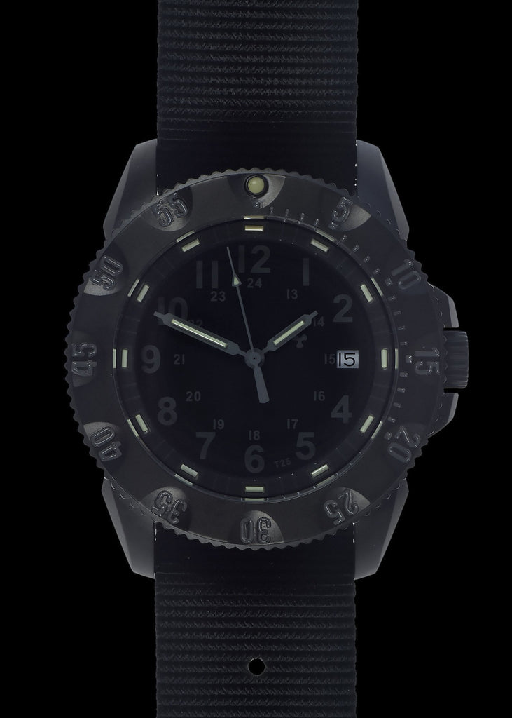 MWC Infantry Watch - P656 Tactical Series Watch, GTLS Tritium, Subdued Dial, 24 Jewel Automatic Movement, Sapphire Crystal (Date Version)