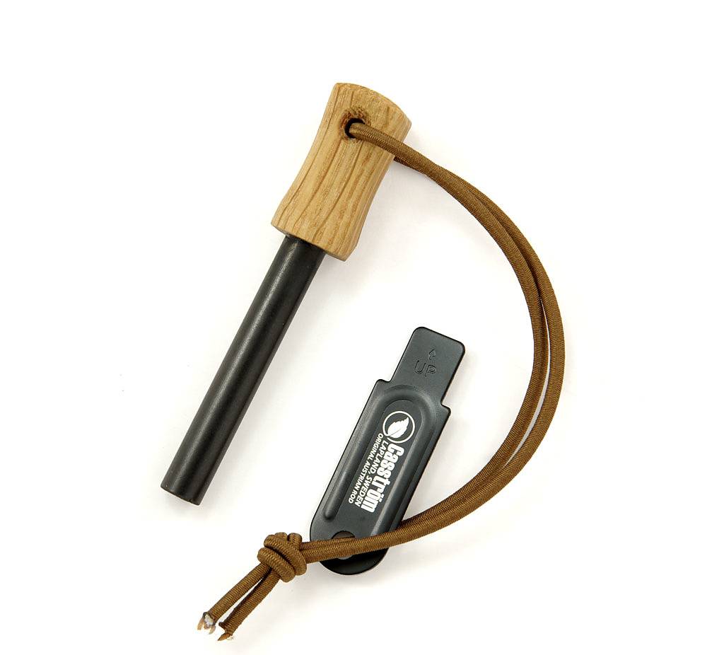 Fire Striker Steel Army Model Curly Birch  Wood Handle