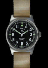 MWC Infantry Watch - G10 LM Non Date Stainless Steel Military Watch (Desert Strap)