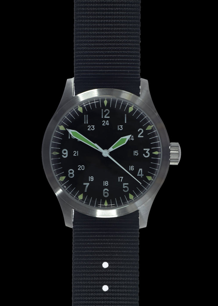MWC Classic Watch - 1960s / 70s U.S Pattern Vietnam War Issue Watch, 24 Jewel Automatic Movement and 100m Water Resistance