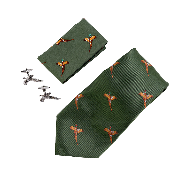 Jack Pyke - Pheasant Tie, Hanky and Cufflink Gift Set