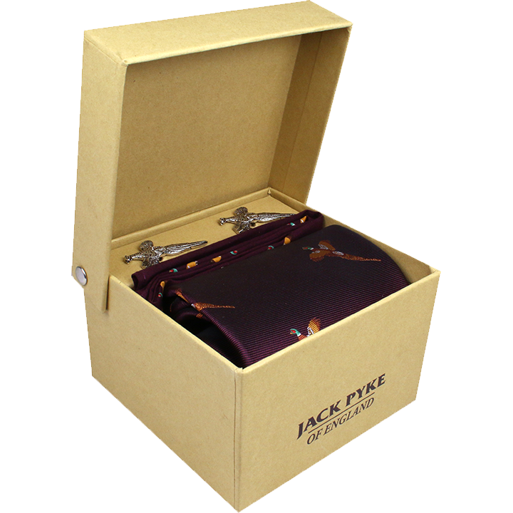 Jack Pyke - Pheasant Tie, Hanky and Cufflink Gift Set